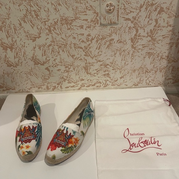 Mom Dad Louboutin Multi colored Espadrilles. - Picture 5 of 7
